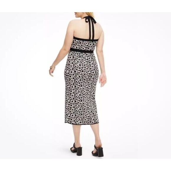 DVF x Target Diane Von Furstenberg Halter Tie Neck Poppy Sweaterknit Midi Dress - Picture 13 of 13